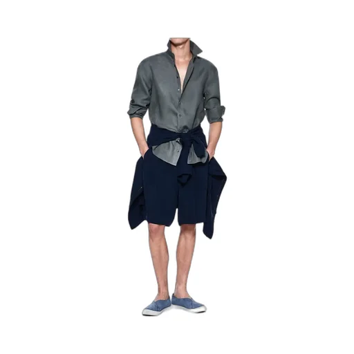 Giorgio Armani Curved Hem Button-Up Shirt