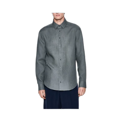 Giorgio Armani Curved Hem Button-Up Shirt