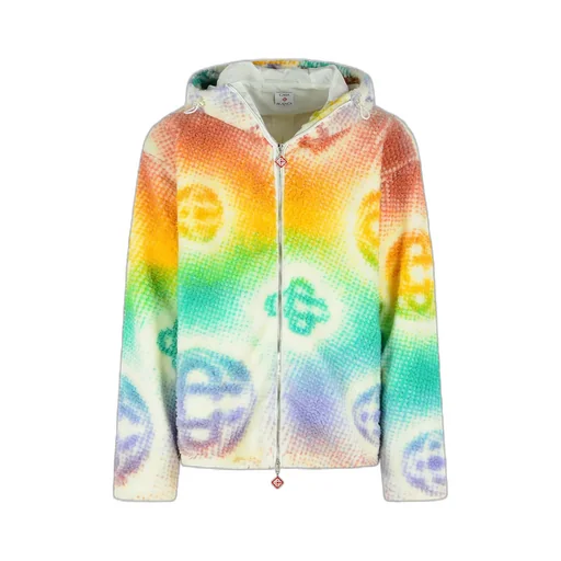Casablanca Monogram Zip-Up Hooded Jacket