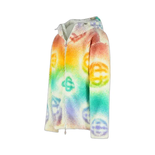 Casablanca Monogram Zip-Up Hooded Jacket