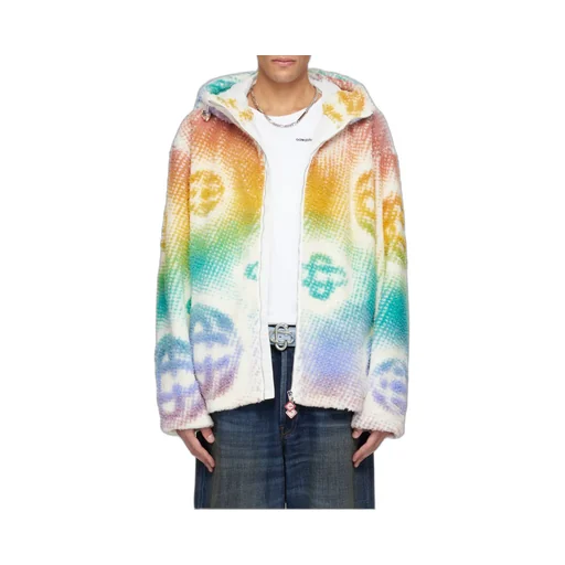 Casablanca Monogram Zip-Up Hooded Jacket