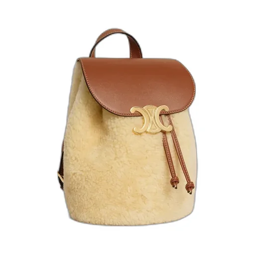 Backpack Celine Bonnie In Shearling
