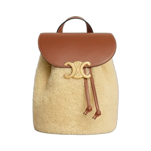 Backpack Celine Bonnie In Shearling