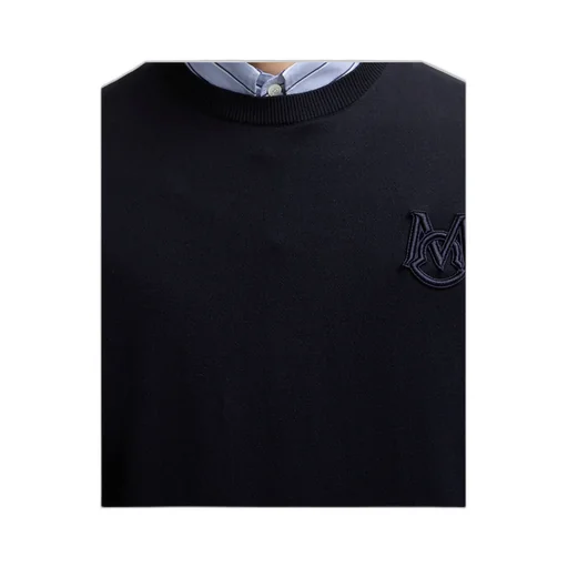 Embroidered Monogram Cotton Sweater