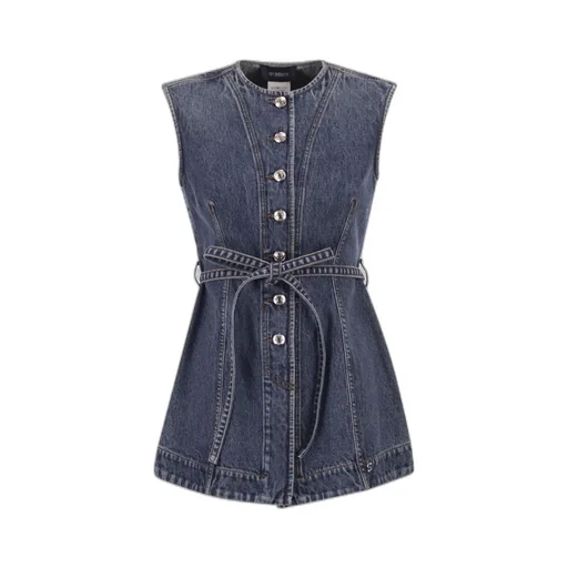 Sportmax Spddominio Denim Sleeveless Top