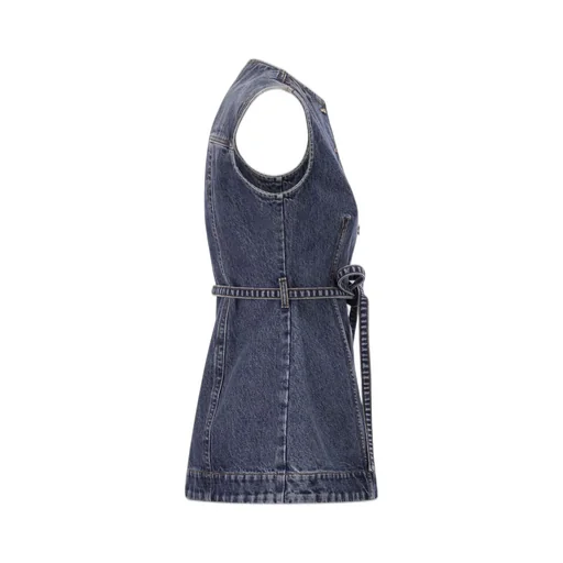 Sportmax Spddominio Denim Sleeveless Top