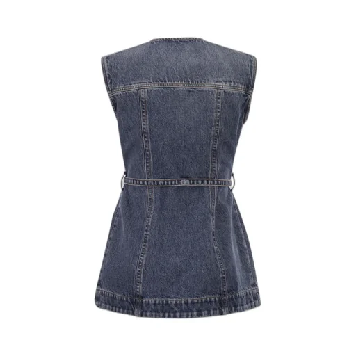 Sportmax Spddominio Denim Sleeveless Top