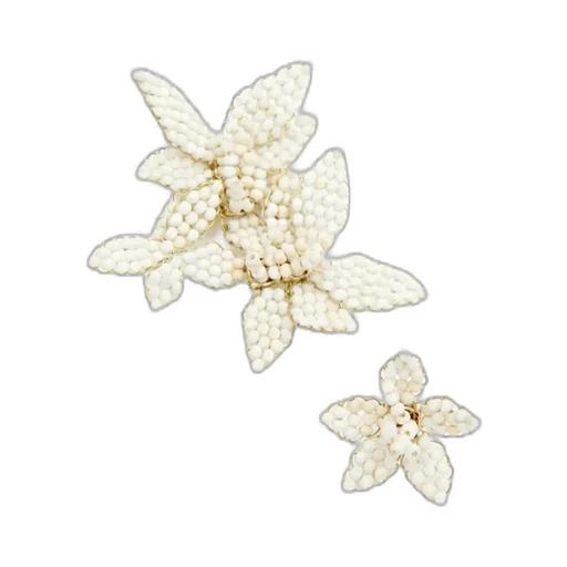 Isabel Marant Floral Motif Asymmetric Earrings