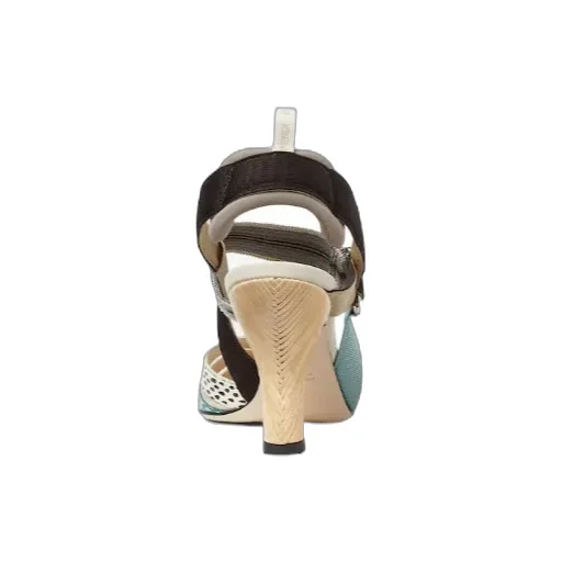 Fendi Colibr Printed High-Heel Slingback Pumps