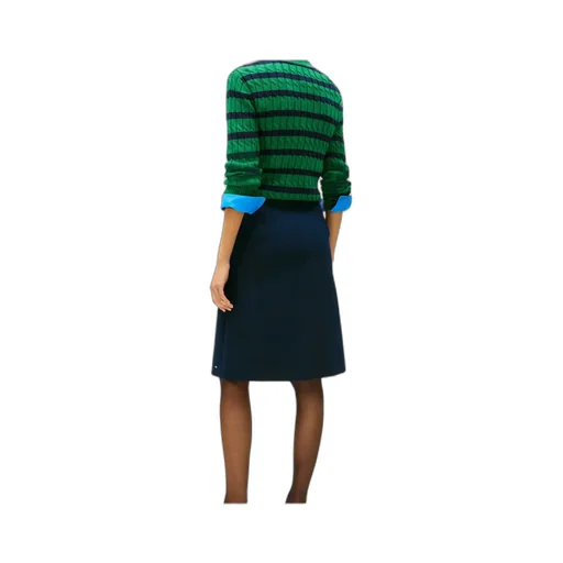 Buttoned Midi A-Line Skirt