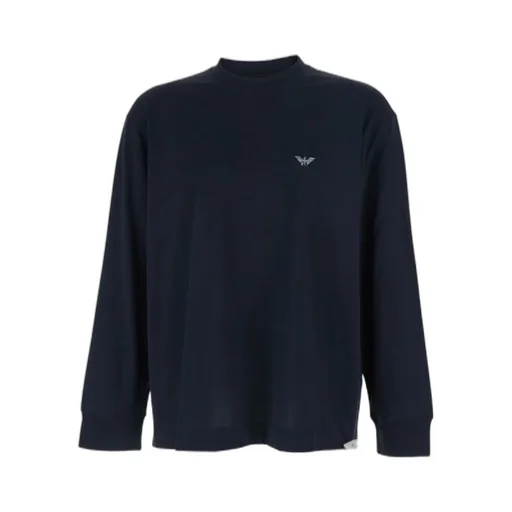 Emporio Armani Logo Embroidered Crewneck T-Shirt