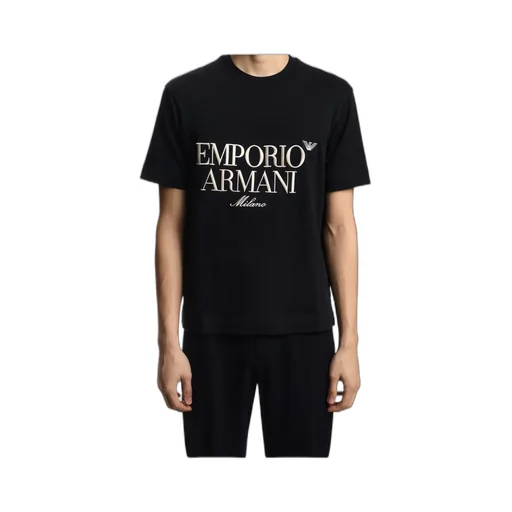 Emporio Armani Embossed Logo Embroidery Heavy Jersey T-Shirt
