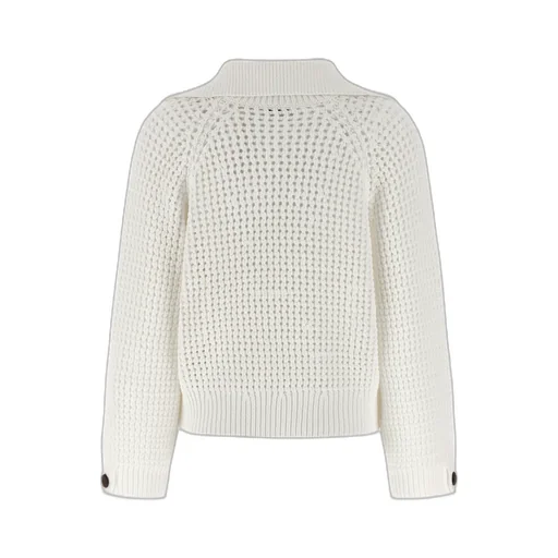 Brunello Cucinelli V-Neck Openwork Sweater