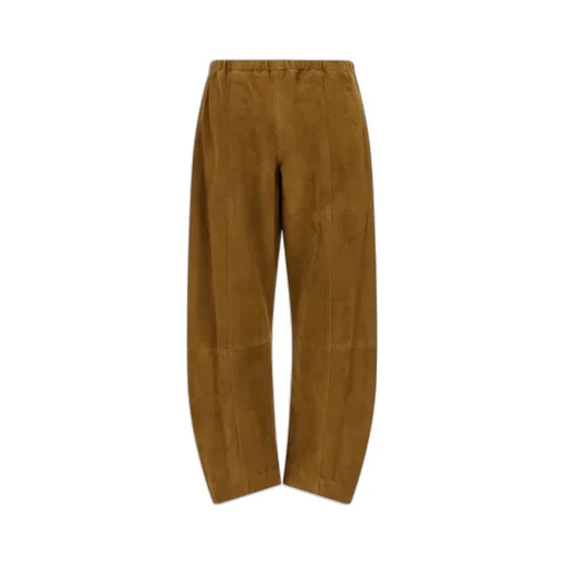 Khaite Elasticated Waist Wide Leg Trousers
