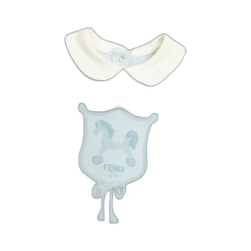 Fendi Kids Printed Sleepsuit Hat And Bib Set