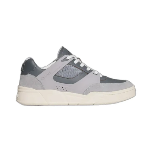 Celine Trainer Ct-09 Low Lace-Up Sneaker In Suede Calfskin, Calfskin And Mesh