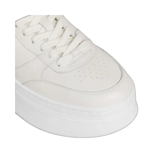 Block Wedge Sneaker With Triomphe Patch In Calfskin