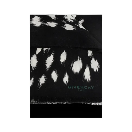 Givenchy Polka Dot Printed Frayed Edge Scarf