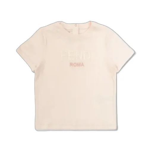 Fendi Kids Logo Embroidered T-Shirt