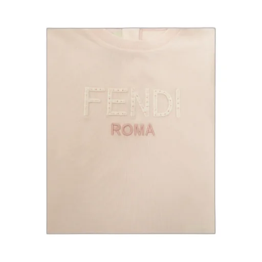 Fendi Kids Logo Embroidered T-Shirt