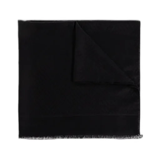 Givenchy Paris Logo Printed Frayed Edge Scarf