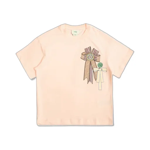 Fendi Kids Colorful Printed T-Shirt