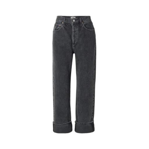 Low-Rise Straight-Leg Denim Trousers