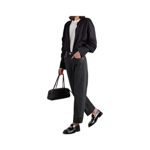 Low-Rise Straight-Leg Denim Trousers