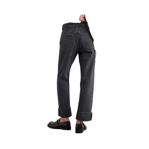 Low-Rise Straight-Leg Denim Trousers