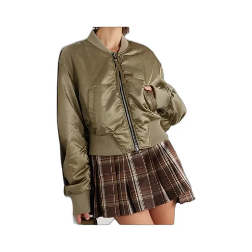 Zippered Long Sleeve Casual Jacket
