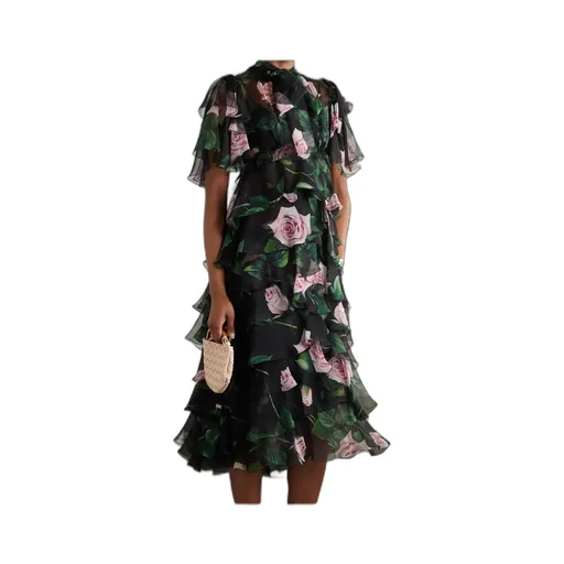 Floral-Print Midi Dress