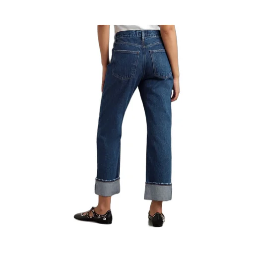 Low-Rise Straight-Leg Denim Trousers