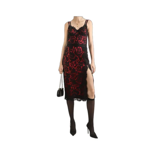 Floral-Lace Midi Dress