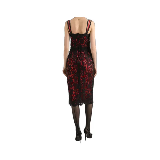 Floral-Lace Midi Dress