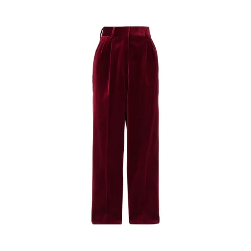Pleated Straight-Leg Pants