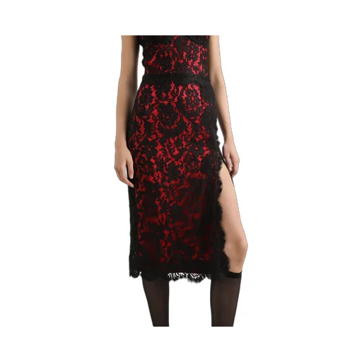Floral-Lace Midi Dress