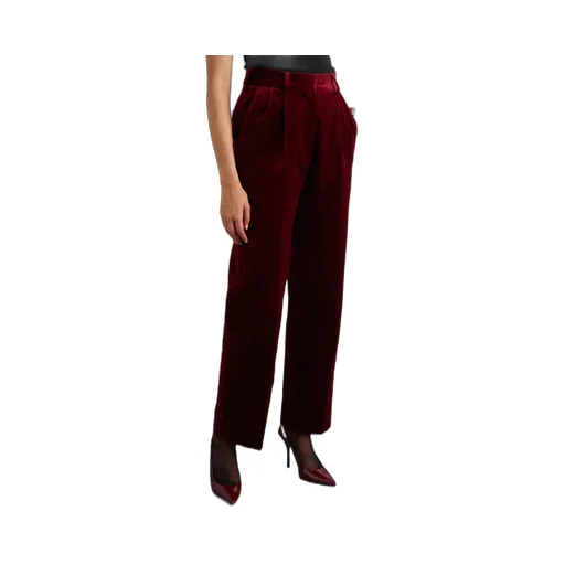 Pleated Straight-Leg Pants