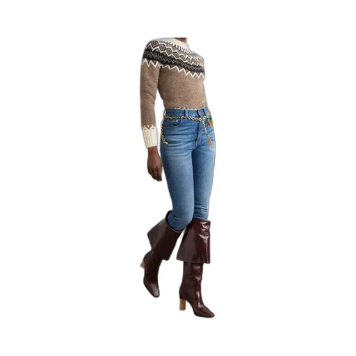 Chlo Logo Patch Slim Cut Jeans