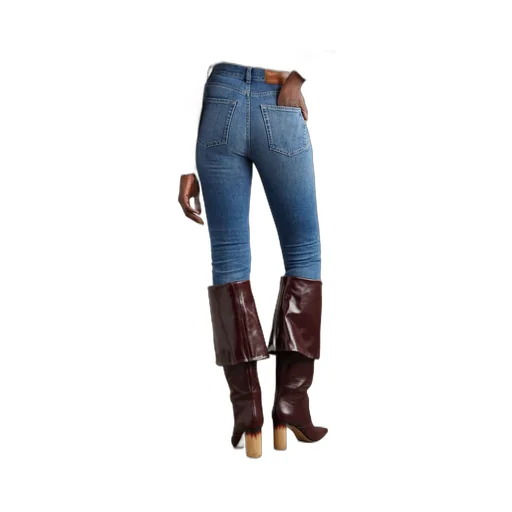 Chlo Logo Patch Slim Cut Jeans