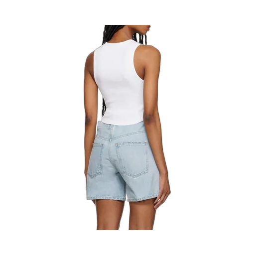 Nova Ribbed Stretch Blend Short Tank Vest