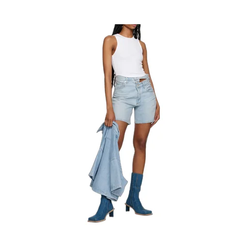 Nova Ribbed Stretch Blend Short Tank Vest