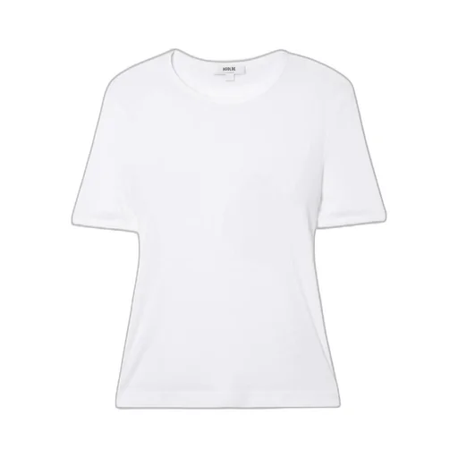 Abbie Ribbed Stretch Plain Fabric T-Shirt