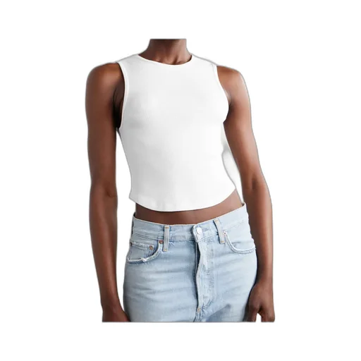 Nova Ribbed Stretch Blend Short Tank Vest