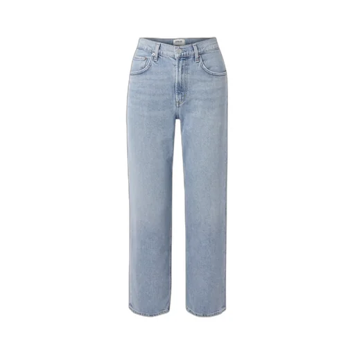 Mid-Rise Straight-Leg Denim Trousers