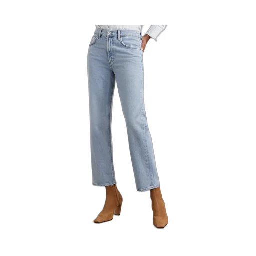 Mid-Rise Straight-Leg Denim Trousers