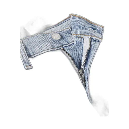 Mid-Rise Straight-Leg Denim Trousers