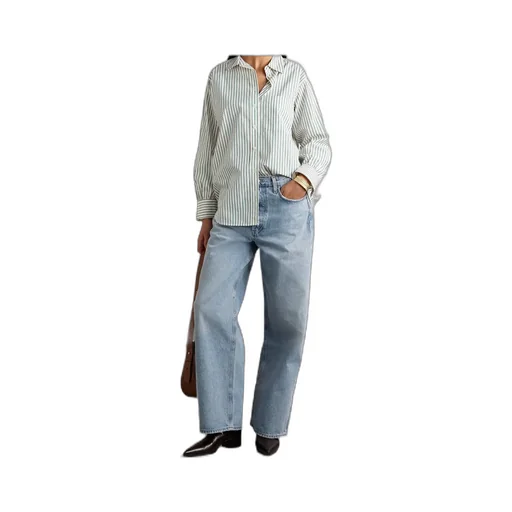 Denim Trousers With Belt Loops