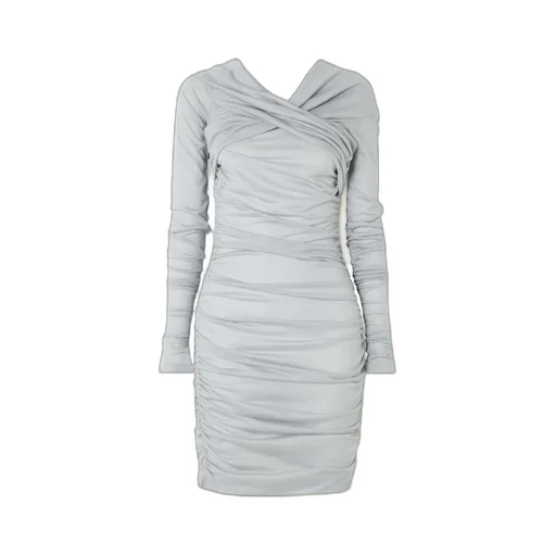 Draped Wool-Jersey Mini Dress