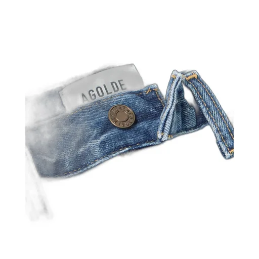 High-Waisted Bootcut Denim Trousers