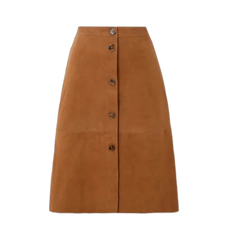 Viva Appaloosa Patchwork Suede Midi Skirt